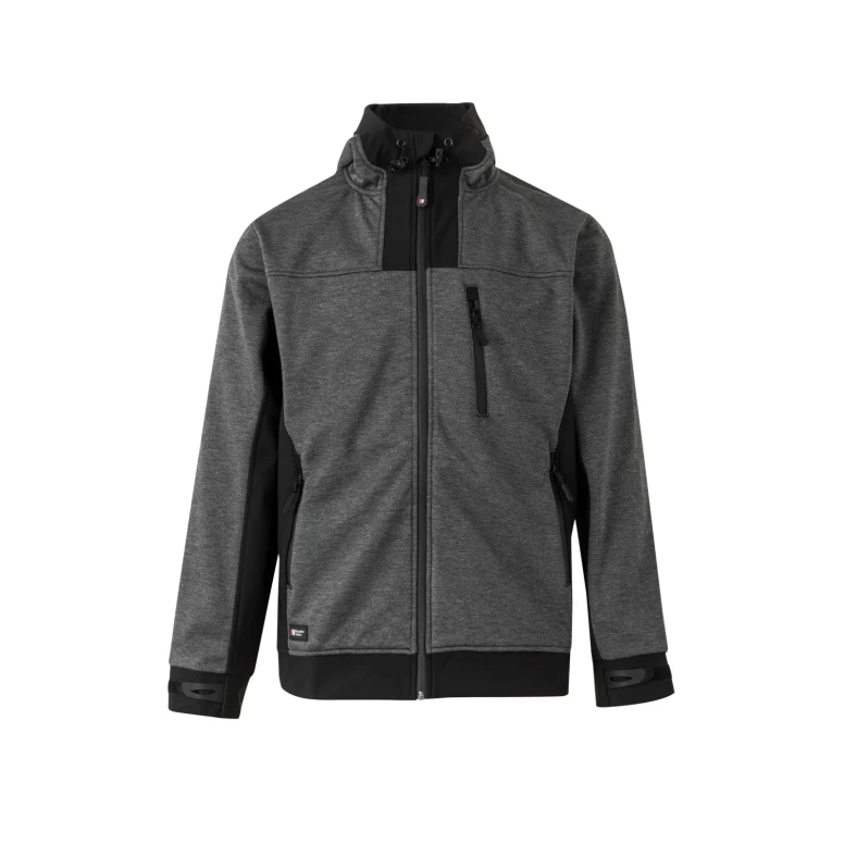 Arbeitsjacke mit langem Reißverschluss und Kapuze Softshell Multitaschen Velilla 206007