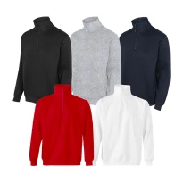 Arbeitssweatshirt mit hohem Halsausschnitt und kurzem Reißverschluss Velilla 105702
