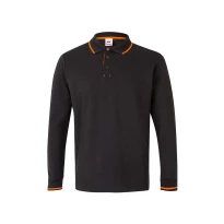 Zweifarbiges Langarm-Arbeitspoloshirt Velilla 105515