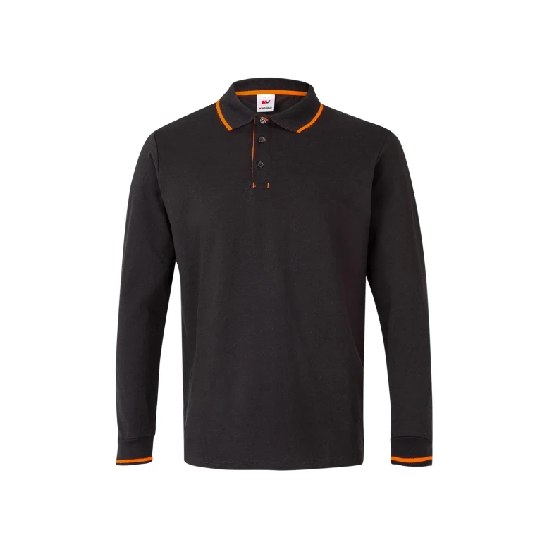 Zweifarbiges Langarm-Arbeitspoloshirt Velilla 105515