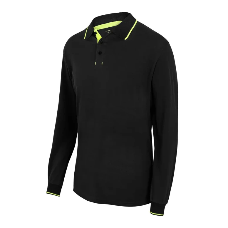 Zweifarbiges Langarm-Arbeitspoloshirt Velilla 105515