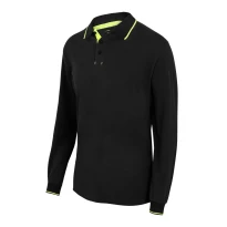 Zweifarbiges Langarm-Arbeitspoloshirt Velilla 105515