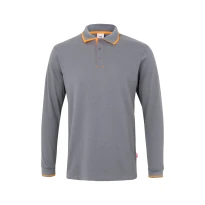 Zweifarbiges Langarm-Arbeitspoloshirt Velilla 105515