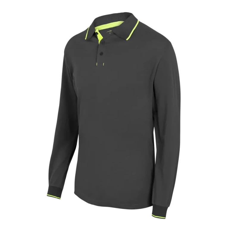 Zweifarbiges Langarm-Arbeitspoloshirt Velilla 105515