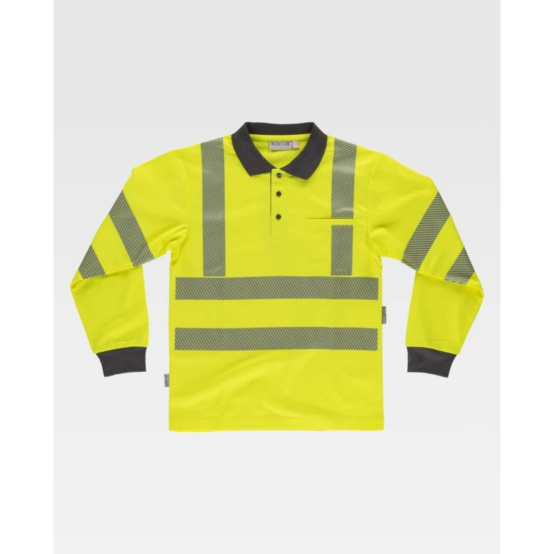 Arbeitspoloshirt langärm Warnschutz C3883 - Arbeitsteam