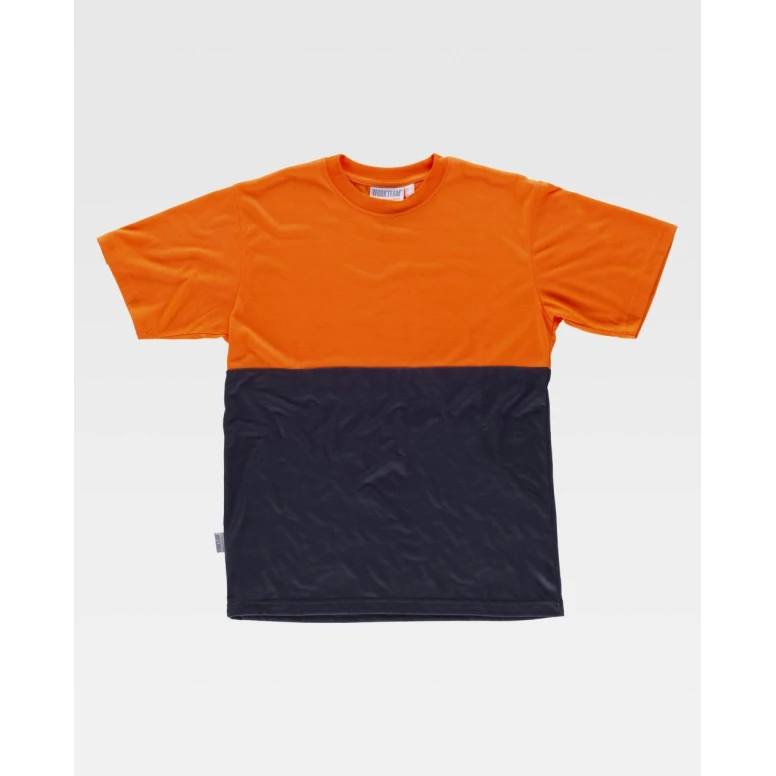Arbeits-T-Shirt Kurzarm Warnschutz Zweifarbige C6020 - Workteam
