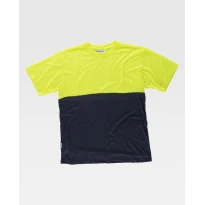 Arbeits-T-Shirt Kurzarm Warnschutz Zweifarbige C6020 - Workteam