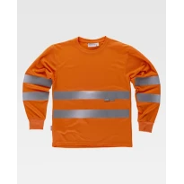Arbeits-T-Shirt M/L mit Bändern Warnschutz C3933 - Workteam 2