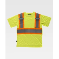Arbeits-T-Shirt Warnschutz Zweifarbige mit Tasche M/C C3645 - Workteam