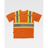 Arbeits-T-Shirt Warnschutz Zweifarbige mit Tasche M/C C3645 - Workteam 2