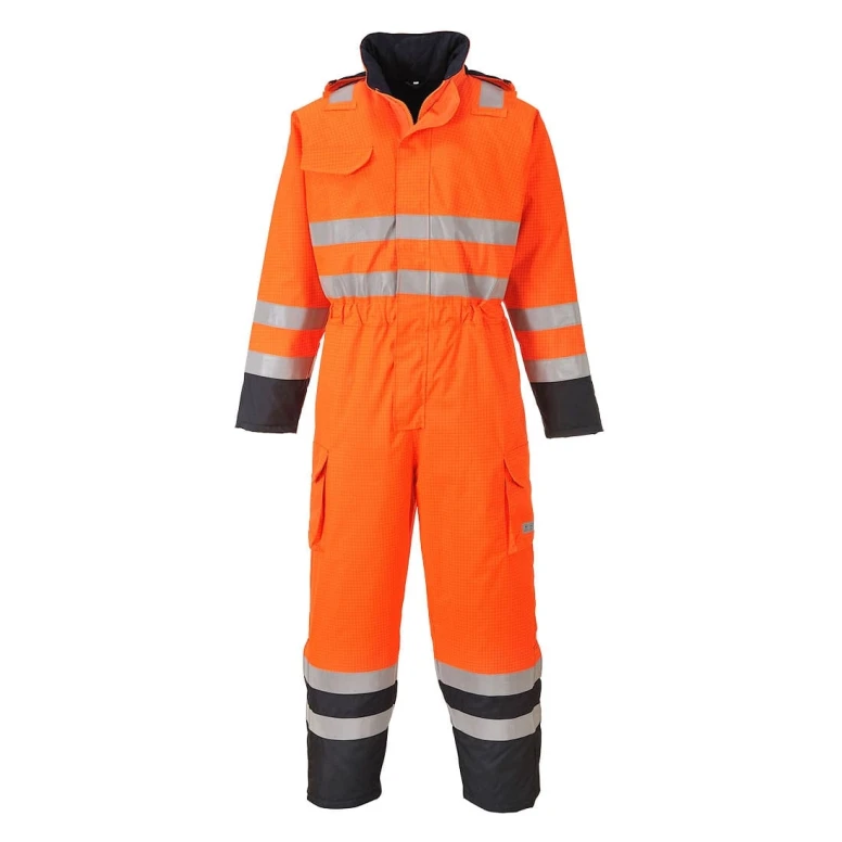 Arbeitsoverall Bizflame Regen Feuerfest Antistatisch Warnschutz Portwest S775