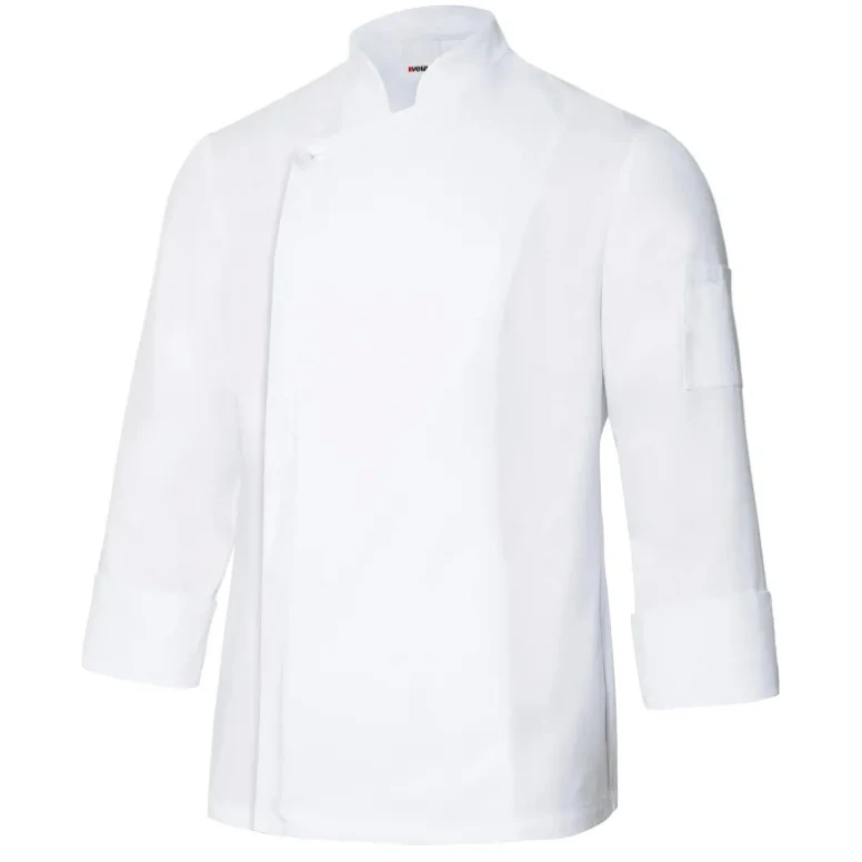Koreanische Arbeitskochjacke mit Reißverschluss Velilla 405202TC