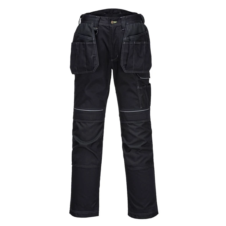 Alles muss raus -  Arbeitshose Portwest Holster PW3 Multitaschen T602 Größe 48 Farbe Grau Schwarz