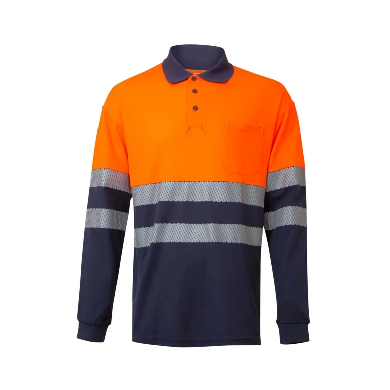 Zweifarbiges Langarm-Arbeitspoloshirt Warnschutz Velilla RS 305525