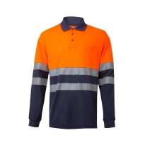 Zweifarbiges Langarm-Arbeitspoloshirt Warnschutz Velilla RS 305525