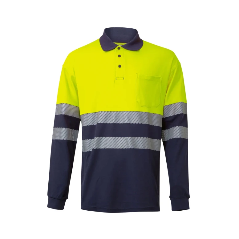 Zweifarbiges Langarm-Arbeitspoloshirt Warnschutz Velilla RS 305525