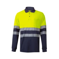 Zweifarbiges Langarm-Arbeitspoloshirt Warnschutz Velilla RS 305525