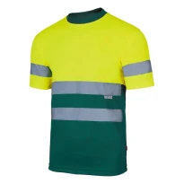 Zweifarbiges technisches Arbeits-T-Shirt Warnschutz Velilla 305506