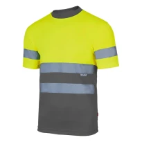 Zweifarbiges technisches Arbeits-T-Shirt Warnschutz Velilla 305506