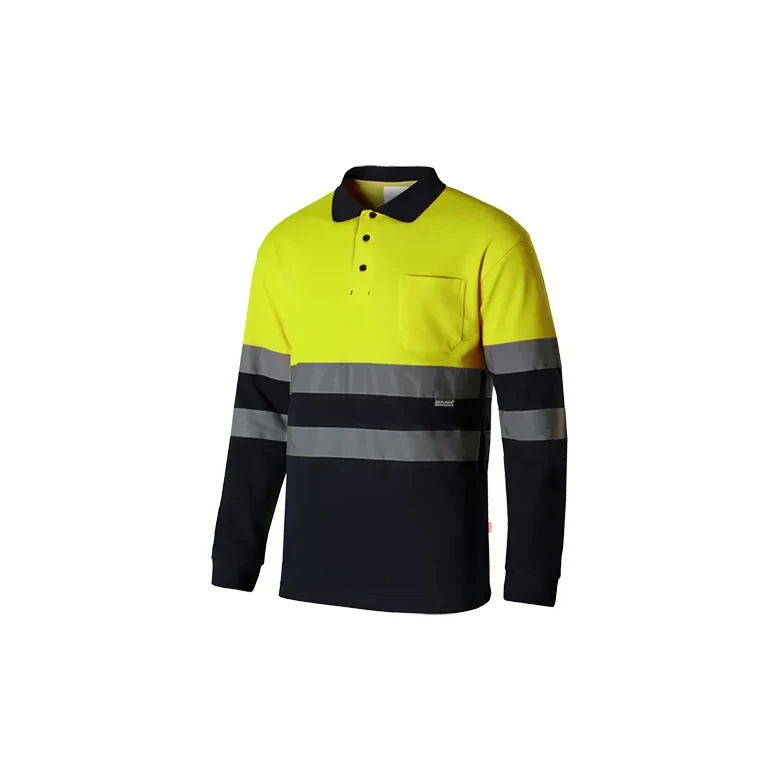 Zweifarbiges Langarm-Arbeitspoloshirt Warnschutz Velilla 305515