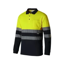 Zweifarbiges Langarm-Arbeitspoloshirt Warnschutz Velilla 305515