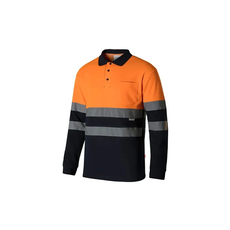 Zweifarbiges Langarm-Arbeitspoloshirt Warnschutz Velilla 305515