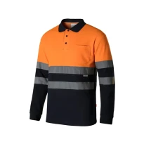 Zweifarbiges Langarm-Arbeitspoloshirt Warnschutz Velilla 305515