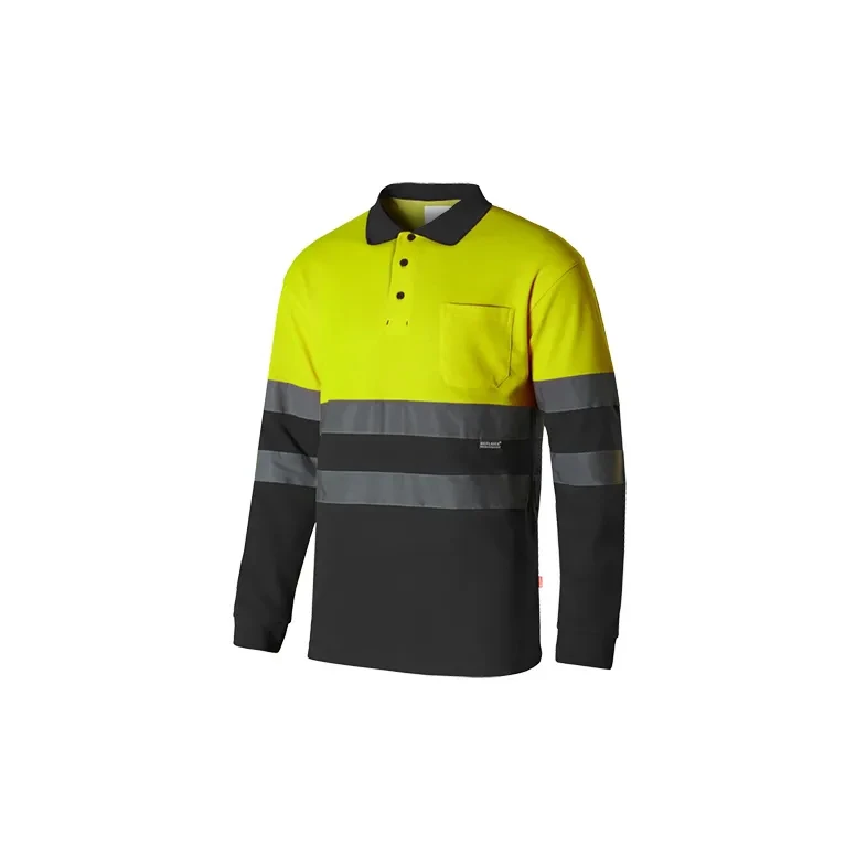Zweifarbiges Langarm-Arbeitspoloshirt Warnschutz Velilla 305515