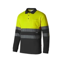 Zweifarbiges Langarm-Arbeitspoloshirt Warnschutz Velilla 305515