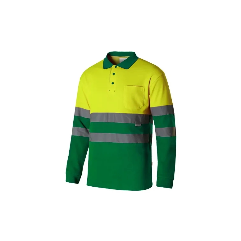 Zweifarbiges Langarm-Arbeitspoloshirt Warnschutz Velilla 305515