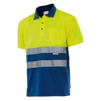Zweifarbiges Arbeitspoloshirt Warnschutz Velilla 173