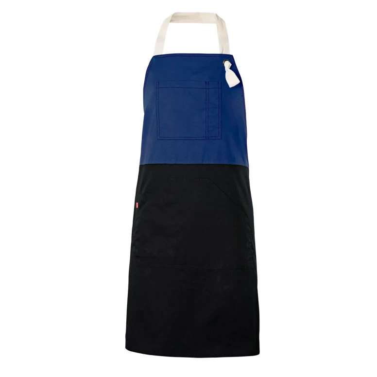 Zweifarbige Arbeitsschürze mit Latz Multitaschen Velilla 404210B