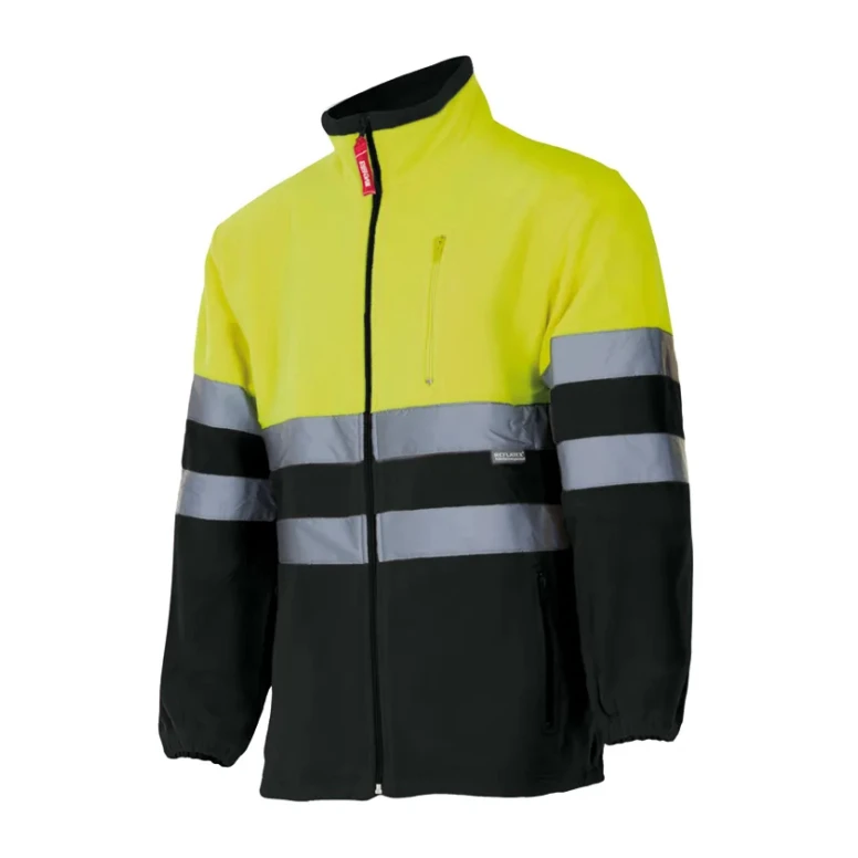 Zweifarbige Fleece-Arbeitsjacke Warnschutz Multitaschen Velilla 183