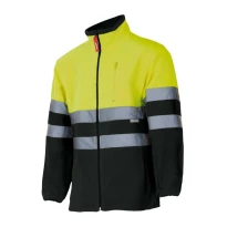 Zweifarbige Fleece-Arbeitsjacke Warnschutz Multitaschen Velilla 183