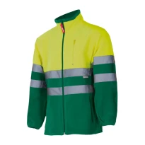 Zweifarbige Fleece-Arbeitsjacke Warnschutz Multitaschen Velilla 183