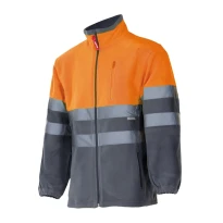 Zweifarbige Fleece-Arbeitsjacke Warnschutz Multitaschen Velilla 183
