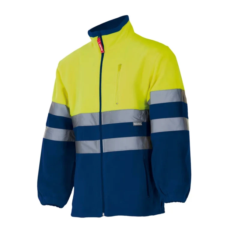 Zweifarbige Fleece-Arbeitsjacke Warnschutz Multitaschen Velilla 183