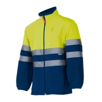 Zweifarbige Fleece-Arbeitsjacke Warnschutz Multitaschen Velilla 183