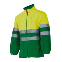 Zweifarbige Fleece-Arbeitsjacke Warnschutz Multitaschen Velilla 183