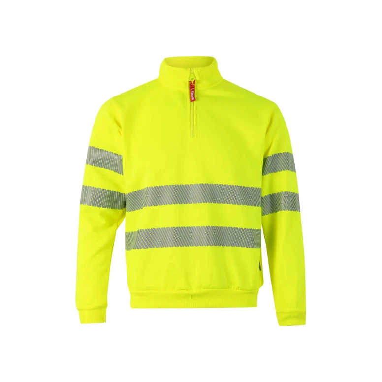 Arbeitssweatshirt kurzer Reißverschluss Warnschutz Velilla RS 305704