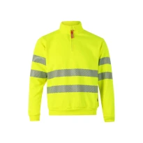 Arbeitssweatshirt kurzer Reißverschluss Warnschutz Velilla RS 305704