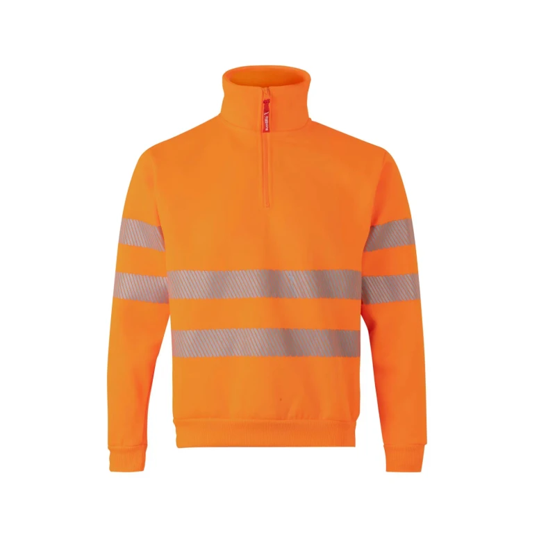 Arbeitssweatshirt kurzer Reißverschluss Warnschutz Velilla RS 305704