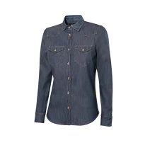 Langarm-Arbeitsjeanshemd Stretch Velilla Damen 405007S