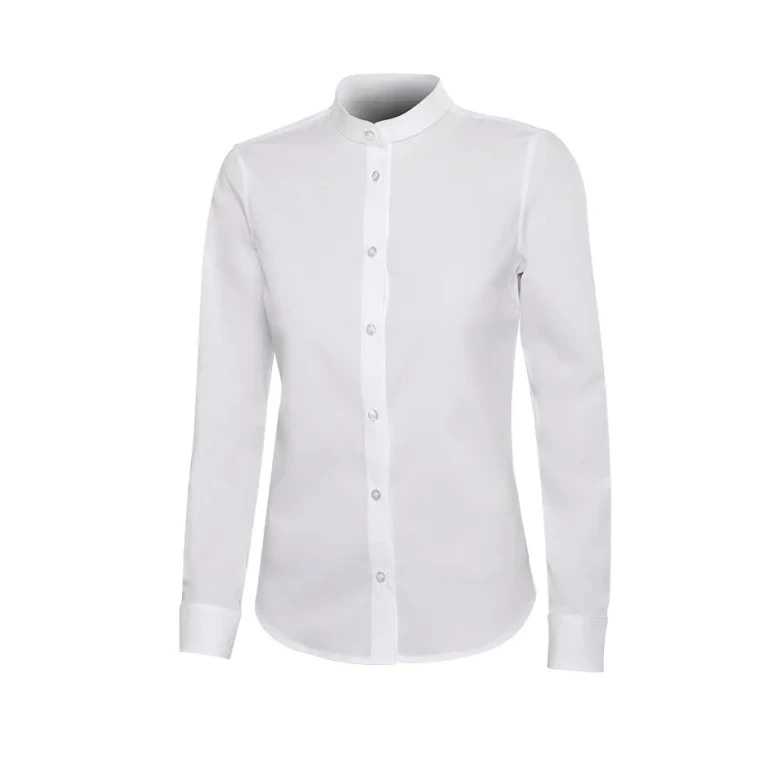 Langarm-Arbeitshemd mit Stehkragen Stretch Velilla Damen 405015S