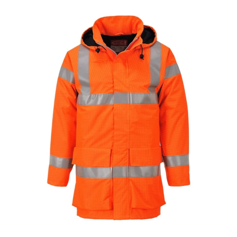 Arbeitsjacke Bizflame Regen Feuerfest Antistatisch Warnschutz Portwest S774