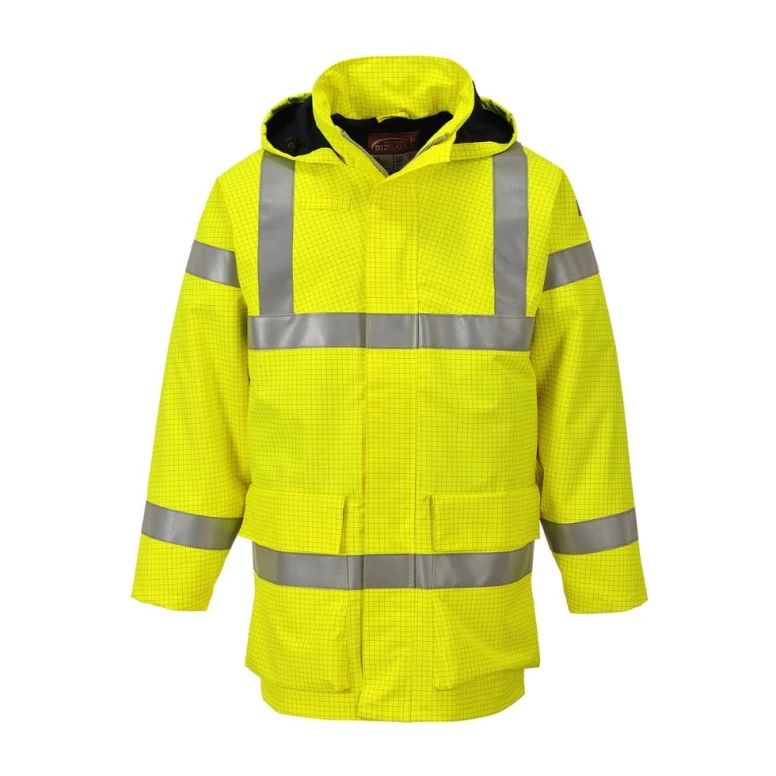 Arbeitsjacke Bizflame Regen Feuerfest Antistatisch Warnschutz Portwest S774
