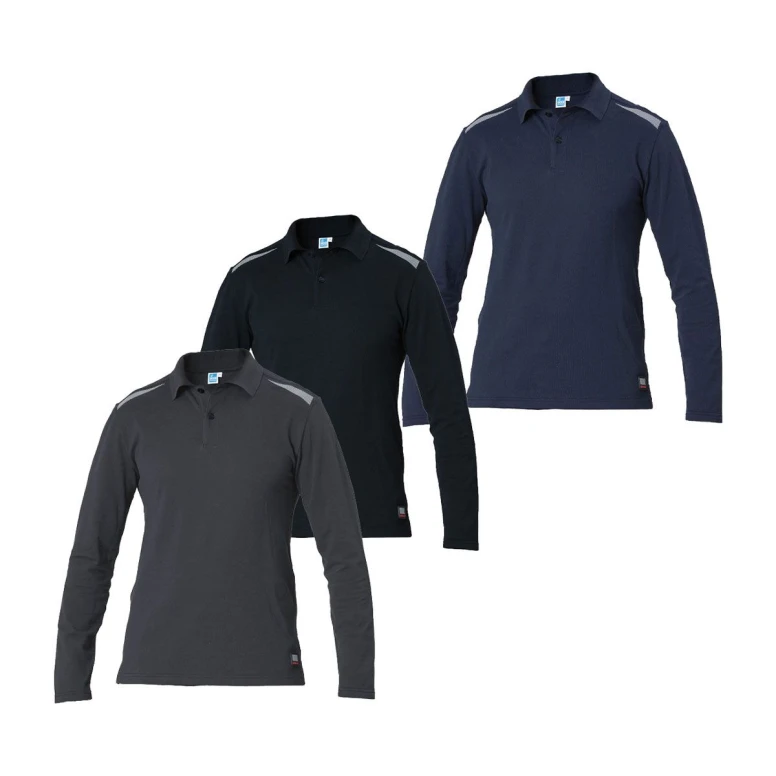 Alles muss raus  -  Langarm-Arbeitspoloshirt 100% Baumwolle Siggi Task 2 23MA0550/00  Größe M Farbe Blau