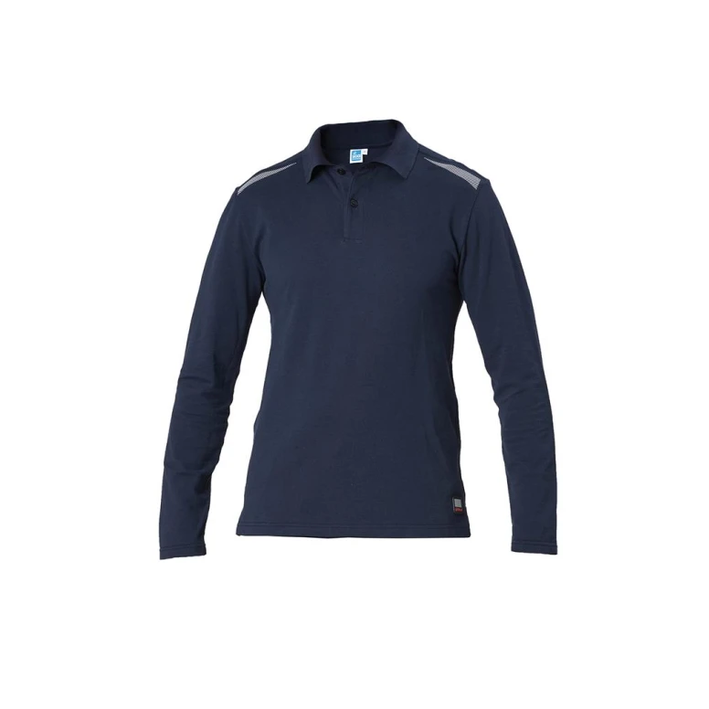 Alles muss raus  -  Langarm-Arbeitspoloshirt 100% Baumwolle Siggi Task 2 23MA0550/00  Größe M Farbe Blau