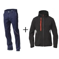Arbeitsanzug Siggi Boston & Arbeitsjacke Softshell Stretch Finder Siggi