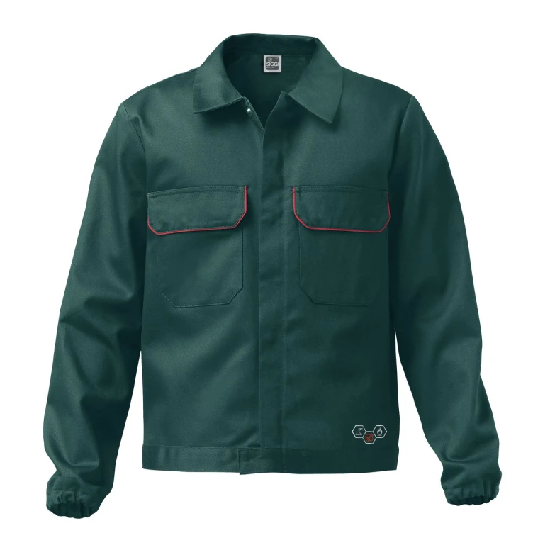 Alles muss raus  -  Arbeitsjacke Siggi Welding Marte Flame Retardant   Größe 58 Farbe Grün